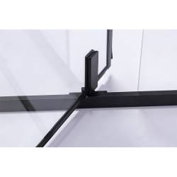 DRZWI PYSZNICOWE UCHYLNE SH08A DO WNĘKI CZARNE 80 CM 6 MM SH08A-BL-80