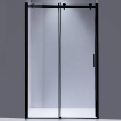 DRZWI PRYSZNICOWE Z BRODZIKIEM SH03D/ST06C CZARNE/BIAŁY 115-120/120x100 CM SH03D-BL+ST06C-WH