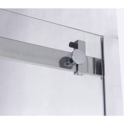 DRZWI PRYSZNICOWE Z BRODZIKIEM SH03D/ST03C CHROM/BIAŁY 115-120/120x80 CM 8 MM