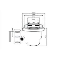 DRZWI PRYSZNICOWE Z BRODZIKIEM SH03B/SXL03C CHROM/CZARNY 95-100/100x80 CM SH03B+SXL03C-BL