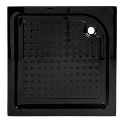 DRZWI PRYSZNICOWE Z BRODZIKIEM SH03B/SXL02C CZARNE/CZARNY 95-100/100x100 CM SH03B-BL+SXL02C-BL