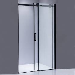 DRZWI PRYSZNICOWE Z BRODZIKIEM SH03B/ST03A CZARNE/BIAŁY 95-100/100x80 CM SH03B-BL+ST03A-WH