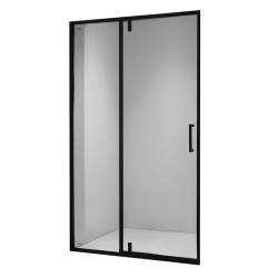 DRZWI PRYSZNICOWE UCHYLNE SH08E DO WNĘKI CZARNE 120 CM 6 MM SH08E-BL-120