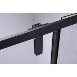 DRZWI PRYSZNICOWE UCHYLNE SH08E DO WNĘKI CZARNE 120 CM 6 MM SH08E-BL-120