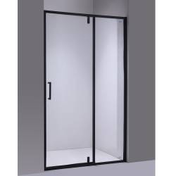 DRZWI PRYSZNICOWE UCHYLNE SH08D DO WNĘKI CZARNE 110 CM 6 MM SH08D-BL-110