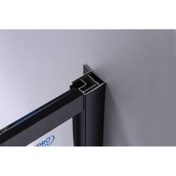 DRZWI PRYSZNICOWE UCHYLNE SH08D DO WNĘKI CZARNE 110 CM 6 MM SH08D-BL-110