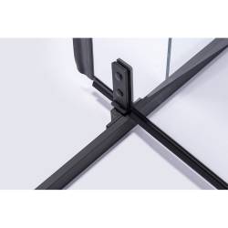 DRZWI PRYSZNICOWE UCHYLNE SH08D DO WNĘKI CZARNE 110 CM 6 MM SH08D-BL-110