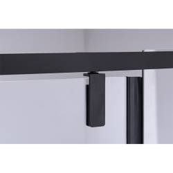 DRZWI PRYSZNICOWE UCHYLNE SH08C DO WNĘKI CZARNE 100 CM 6 MM SH08C-BL-100