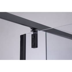 DRZWI PRYSZNICOWE UCHYLNE SH08C DO WNĘKI CZARNE 100 CM 6 MM SH08C-BL-100