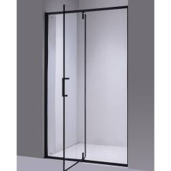 DRZWI PRYSZNICOWE UCHYLNE SH08B DO WNĘKI CZARNE 90 CM 6 MM SH08B-BL-90