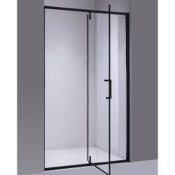 DRZWI PRYSZNICOWE UCHYLNE SH08B DO WNĘKI CZARNE 90 CM 6 MM SH08B-BL-90