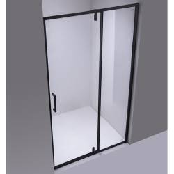 DRZWI PRYSZNICOWE UCHYLNE SH08B DO WNĘKI CZARNE 90 CM 6 MM SH08B-BL-90