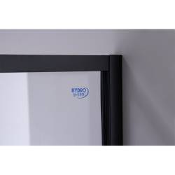 DRZWI PRYSZNICOWE UCHYLNE SH08B DO WNĘKI CZARNE 90 CM 6 MM SH08B-BL-90
