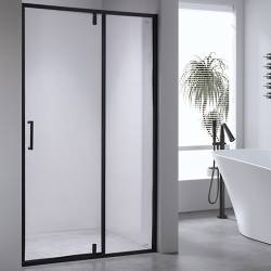 DRZWI PRYSZNICOWE UCHYLNE SH08B DO WNĘKI CZARNE 90 CM 6 MM SH08B-BL-90
