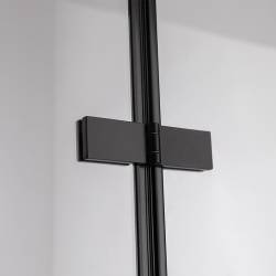 DRZWI PRYSZNICOWE SH01F CZARNE 130 CM 6 MM SH01F-BL-130