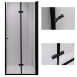 DRZWI PRYSZNICOWE SH01A CZARNE 80 CM 6 MM SH01A-BL-80