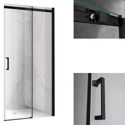 DRZWI PRYSZNICOWE KZ09B CZARNE 105-110 CM 8 MM KZ09B-BL-110