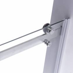 DRZWI PRYSZNICOWE + BRODZIK SH03B/ST03A CHROM/CZARNY 95-100/100X80 CM 8 MM SH03B+ST03A-BL