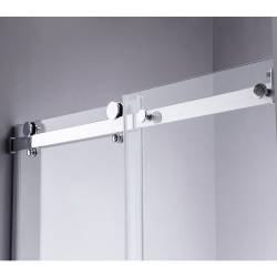DRZWI PRYSZNICOWE + BRODZIK SH03B/ST03A CHROM/CZARNY 95-100/100X80 CM 8 MM SH03B+ST03A-BL