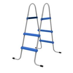 DRABINKA DO BASENU OGRODOWEGO DWUSTRONNA SOLIDNA 2-STOPNIOWA LADDER 84 CM LADDER