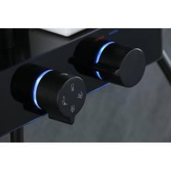 Bateria prysznicowa natynkowa F10BL LCD czarna F10-BL