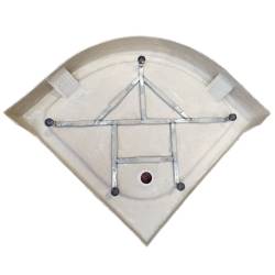 BRODZIK PRYSZNICOWY PÓŁOKRĄGŁY WYSOKI SXL01A BIAŁY 80x80 CM SXL01A-WH-80