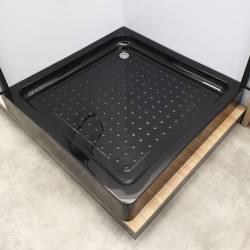 BRODZIK PRYSZNICOWY PROSTOKĄTNY WYSOKI SXL04C CZARNY 120x90 CM SXL04C-BL-120X90