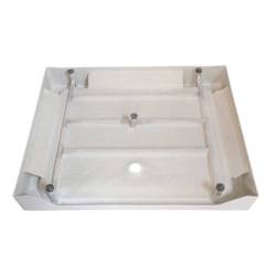 BRODZIK PRYSZNICOWY PROSTOKĄTNY WYSOKI SXL03D CZARNY 110x80 CM SXL03D-BL-110X80