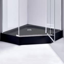 BRODZIK PRYSZNICOWY PIĘCIOKĄTNY WYSOKI SXL07C CZARNY 100x100 CM SXL07C-BL-100