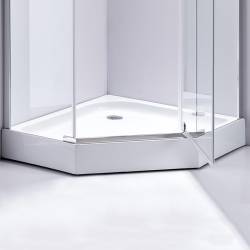 BRODZIK PRYSZNICOWY PIĘCIOKĄTNY WYSOKI SXL07C BIAŁY 100x100 CM SXL07C-WH-100