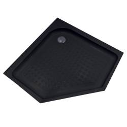 BRODZIK PRYSZNICOWY PIĘCIOKĄTNY WYSOKI SXL07B CZARNY 90x90 CM SXL07B-BL-90