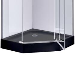 BRODZIK PRYSZNICOWY PIĘCIOKĄTNY WYSOKI SXL07A CZARNY 80x80 CM SXL07A-BL-80