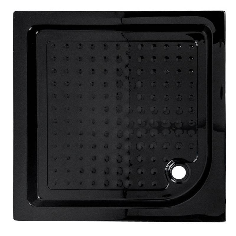 BRODZIK PRYSZNICOWY KWADRATOWY WYSOKI SXL02C CZARNY 100x100 CM SXL02C-BL-100