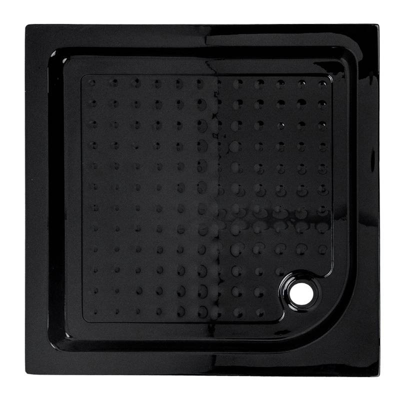 BRODZIK PRYSZNICOWY KWADRATOWY WYSOKI SXL02A CZARNY 80x80 CM SXL02A-BL-80