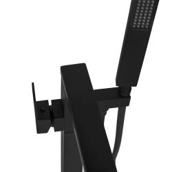 BATERIA WANNOWA WOLNOSTOJĄCA PODŁOGOWA ŁAZIENKOWA STOJĄCA CZARNA F1532B-BL