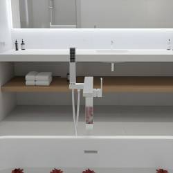 BATERIA WANNOWA WOLNOSTOJĄCA ŁAZIENKOWA PODŁOGOWA STOJĄCA CHROM F1532A