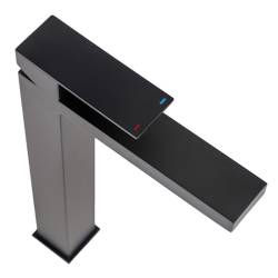 BATERIA UMYWALKOWA ŁAZIENKOWA STOJĄCA NABLATOWA F211HB CZARNA F211HB-BL