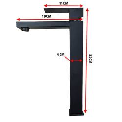 BATERIA UMYWALKOWA ŁAZIENKOWA STOJĄCA NABLATOWA F211HB CZARNA F211HB-BL