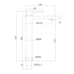 BATERIA ŁAZIENKOWA UMYWALKOWA F211HA CHROM F211HA