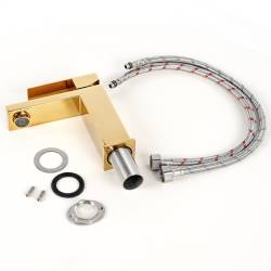 BATERIA ŁAZIENKOWA UMYWALKOWA F211C ZŁOTA F211C-GL