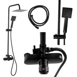 BATERIA ŁAZIENKOWA PRYSZNICOWA T206B CZARNA T206B-BL