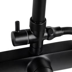 BATERIA ŁAZIENKOWA PRYSZNICOWA T206B CZARNA T206B-BL