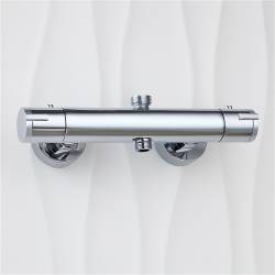 BATERIA PRYSZNICOWA Z TERMOSTATEM ŁAZIENKOWA ŚCIENNA T204A CHROM T204A