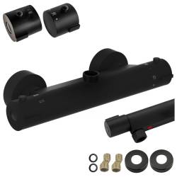 BATERIA ŁAZIENKOWA PRYSZNICOWA T203B CZARNA T203B-BL