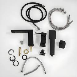 BATERIA ŁAZIENKOWA NAWANNOWA F301B CZARNA F301B-BL