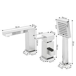 BATERIA ŁAZIENKOWA NAWANNOWA F301A CHROM F301A