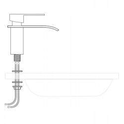 BATERIA UMYWALKOWA ŁAZIENKOWA F517B CZARNA F517B-BL