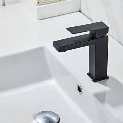 BATERIA UMYWALKOWA ŁAZIENKOWA STOJĄCA NABLATOWA F211B-BL CZARNA F211B-BL