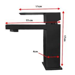 BATERIA UMYWALKOWA ŁAZIENKOWA STOJĄCA NABLATOWA F211B-BL CZARNA F211B-BL