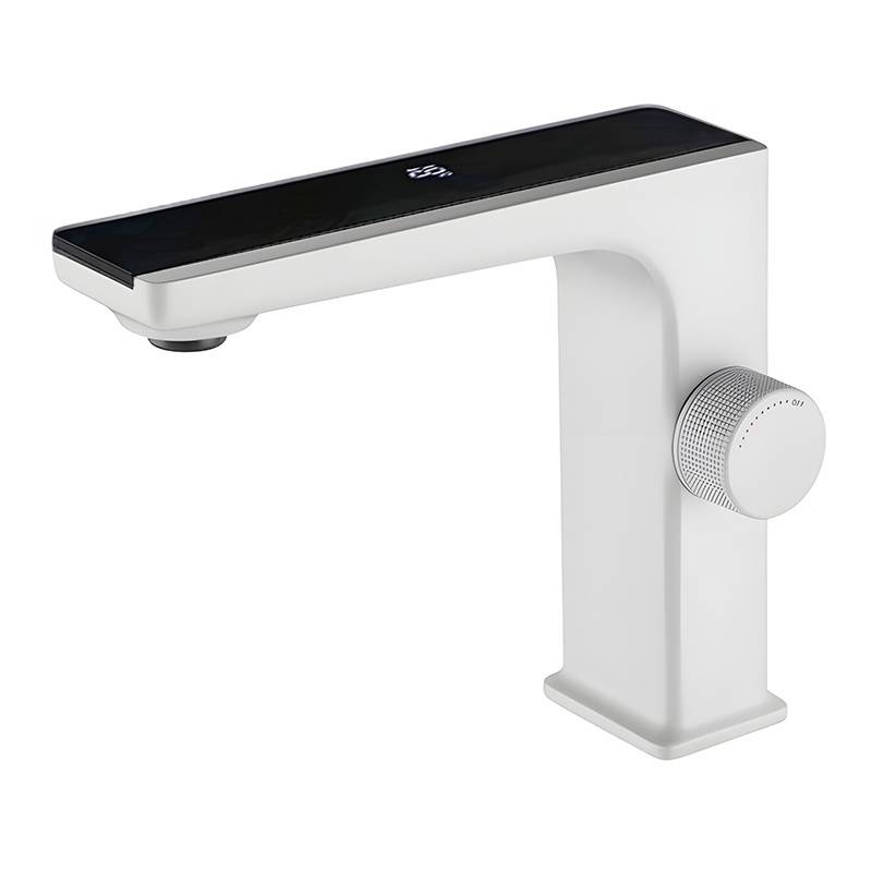 BATERIA UMYWALKOWA ŁAZIENKOWA F11W BIAŁO/CZARNA LCD F11-WH-BL
